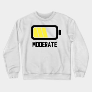 MODERATE - Lvl 4 - Battery series - Tired level - E3a Crewneck Sweatshirt